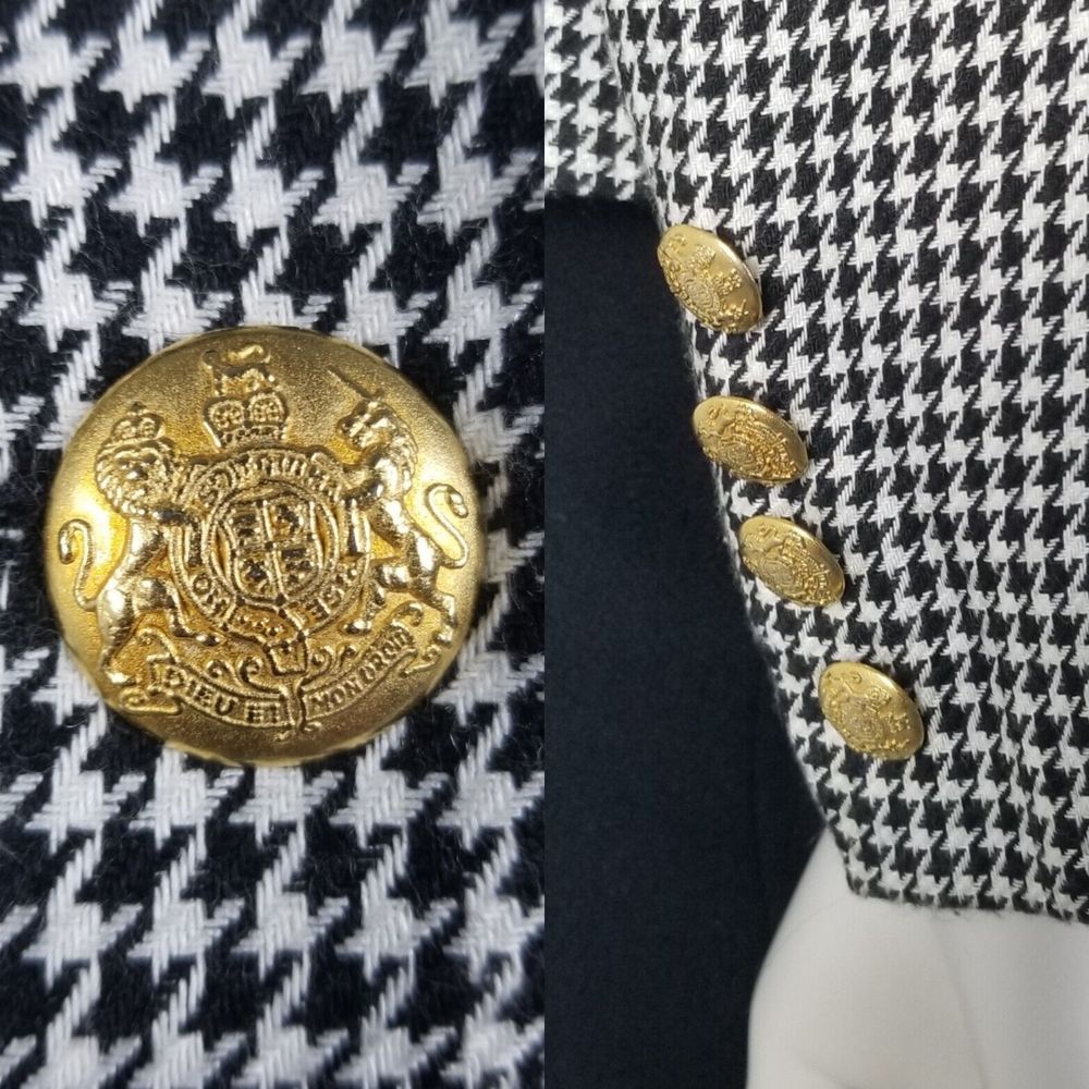 Vintage Field Manor Houndstooth Academia Gold But… - image 8